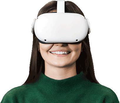 EHS VR trainings workshops Woman using a VR headset